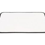 White Small Gaming Mouse Pad, Stitched Edges, Speed Silky Smooth Surface – 10.6″x8.6″x0.12″