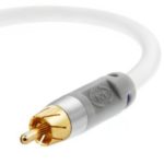 Mediabridge ULTRA Series Subwoofer Cable (15 Feet) – Dual Shielded with Gold Plated RCA to RCA Connectors – White – (Part# CJ15-6WR-G1 )