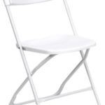 HERCULES Series 800 lb. Capacity Premium White Plastic Folding Chair