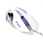 CHONCHOW Optical Usb Wired Gaming Mouse with 4 DPI Adjustable 6 Button Led Backlit Mice for pro gamer(White,not silent)