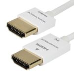 Monoprice Ultra Slim Series 6ft 10.2Gbps High Performance HDMI Cable w/ RedMere Technology Supports Ethernet, 3D, 4K and Audio Return – White