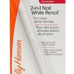 Sally Hansen 2-in-1 Nail White Pencil with Cuticle Pusher – 0.03 oz
