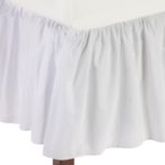 American Baby Company 100% Cotton Percale Ruffled Crib Skirt, White
