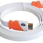FLAT HDMI Cable – 25 FT, High Speed HDMI Cable (7.6m) Flat Wire – CL3 Rated Supports 4K, Ultra HD, 3D, 2160p, 1080p, Ethernet and Audio Return (Latest HDMI 2.0b Standard) White – 25 FEET