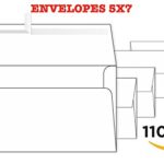 White Invitation 5 x 7 Envelopes 110 pack – For 5×7 Cards – A7 – (5 ¼ x 7 ¼ inches) – Perfect for Weddings, Graduation, Any Cards – 120 GSM – 32lb/80lb Text – Peel, Press & Self Seal – Square Flap