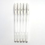 Uni-ball Signo Angelic UM-120AC Gel Ink Pen 0.7 mm, White Ink, 5 pens per Pack(Japan import) [Komainu-Dou Original Package]