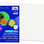 Pacon SunWorks Construction Paper, 12-Inches by 18-Inches, 50-Count, White (9207)