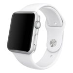 iPM Soft Silicone Replacement Sports Band for 38mm Apple Watch – White