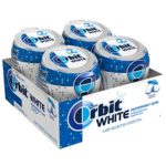 Orbit White Peppermint Sugarfree Chewing Gum, 40 count (Pack of 4)