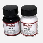 Angelus Brand Acrylic Leather Paint Waterproof 1oz – Black & White Duo
