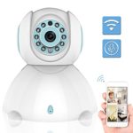 Wireless Security Camera, HD Home Wireless IP Camera with Motion Detection Pan/Tilt, WiFi Security Surveillance Cameras of 2 Way Audio and Night Vision (White)