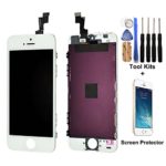 cellphoneage® White for iPhone 5S LCD Replacement Screen Display Glass Touch Screen Digitizer Assembly kit with Free Screen protector