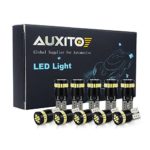 AUXITO 194 LED Light Bulb 6000K White Super Bright 168 2825 W5W T10 Wedge 24-SMD 3014 Chipsets LED Replacement Bulbs Error Free for Car Dome Map Door Courtesy License Plate Lights (Pack of 10)