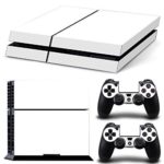 NDAD Protective Vinyl Pure White Hot Skin Decals Cover for Sony PlayStation 4 PS4 Console and 2 PS4 Controller Sticker Skins