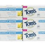 Tom’s of Maine Natural Simply White Toothpaste, Sweet Mint Gel, 4.7 Ounce, Pack of 6