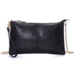 Clutch Wallet,YOUNA Small Leather Crossbody Purse for Women with Chain Shoulder Strap&Leather Wrist Strap