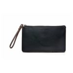 DAVIDJONES Women’s Synthetic Leather Crossbody Wristlet Clutch with Wrist Strap