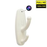 Jiusion Full HD 1920 x 1080P Wireless Spy Camera in Clothes Hanger, Hidden Cam with Detection Activated, Nanny Video Recorder Hook (White)