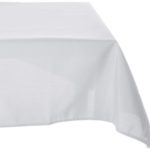 LinenTablecloth 85-Inch Square Polyester Tablecloth White