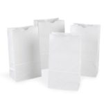 Pacon Kraft Bags, 6”x3-5/8”x11”, White, 100 bags/pack, (72020)