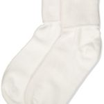 Jefferies Socks Little Girls’  Seamless Turn Cuff  Socks (Pack of 6), White, Small