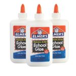 Elmer’s Liquid School Glue, White, Washable, 7.625 Ounces, 3 Count