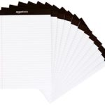 AmazonBasics Legal/Wide Ruled 8-1/2 by 11-3/4 Legal Pad – White (50 sheets per pad, 12 pack)