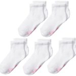 Hanes Girls’ 5 Pack Classics Ankle Ez Sort Socks