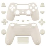 WPS Matte Controller Case Collection Full Housing Shell + Full buttons for PS4 Playstation 4 Dualshock 4 ( GEN 1 Controllers ONLY) (White)