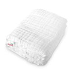 Coney Island Cotton White Muslin 6 Layer Multi Use Blanket Or Baby Towel Natural Antibacterial Large 45″ By 45 Inch Fluffy, Warm & Soft Absorbent