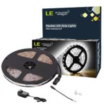 LE 16.4ft 12V Flexible LED Light Strip, LED Tape, 6000K Daylight White, 300 Units SMD 2835 LEDs, Non Waterproof, LED Ribbon, LED Light Strips, For Home/Kitchen/Car/Bar, Power Adapter Included