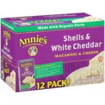 Annie’s Macaroni and Cheese, Shells & White Cheddar Mac and Cheese, 6 oz Box (Pack of 12)