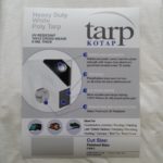 Kotap 8-ft x 10-ft Heavy-Duty 12 by 12 Cross Weave 8-mil White Poly Tarp, Item: TRW-0810