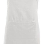 DII Cotton Adjustable Kitchen Chef Apron with Pocket and Extra Long Ties, 32 x 28″, Commercial Men & Women Bib Apron for Cooking, Baking, Crafting, Gardening, BBQ-White