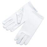 ZaZa Bridal Girl’s Fancy Stretch Satin Dress Gloves Wrist Length 2BL