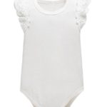 Yatong Baby Short Sleeve Girls Bodysuit Onesies Baby Romper (6-12 Months, White)