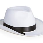 Kangaroo White Felt Gangster Hat – Mobster Fedora Hat