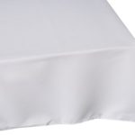 LinenTablecloth 54-Inch Square Polyester Tablecloth White