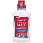 Colgate Optic White Whitening Mouthwash, Fresh Mint – 500 mL (6 Pack)