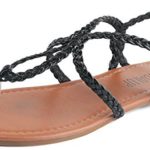SANDALUP Women’s Braided Strap Thong Flat Sandals