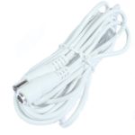 Hanvex HDCQ12W 12ft 2.1mm x 5.5mm DC Plug Extension Cable for 12V Power Adapter and more, 20AWG Cord for CCTV, LED, White
