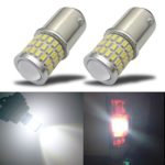 iBrightstar Newest 9-30V Super Bright Low Power 1157 2057 2357 7528 BAY15D LED Bulbs with Projector Replacement for Back Up Reverse Lights or Tail Brake Lights,Xenon White(6500K)