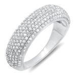 0.90 Carat (ctw) 10K Gold Round Diamond Anniversary Wedding Band Ring