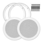 Reliable Hardware Company RH-4002-6.5-2-A White Universal Surface Mount 6-1/2″ Speaker Covers, Pair