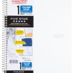 Five Star Spiral Notebook, 1-Subject, 100 College-Ruled Sheets, 11 x 8.5 Inch Sheet Size, White (72456)
