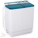 Della Portable Mini Compact Twin Tub Washing Machine Washer Spin Dryer Cycle (9KG) with BUILT-IN PUMP