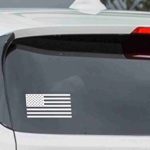 American Flag Car Vinyl Sticker Decal Bumper Sticker for Auto, Cars, Trucks, Walls, Windows, and More. (WHITE)