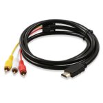 Electop HDMI Male to 3 RCA(White,Yellow,Red) Male Converter Cable for HDTV 5ft/1.5m