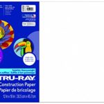 Pacon Tru-Ray Construction Paper, 12-Inches by 18-Inches, 50-Count, White (103058)
