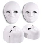 Pack of 24 Paper Mache Masks – Unleash your DIY Creativity – Perfecct for Halloween and Masquerade Parties – Great for Adults and Children Alike, White